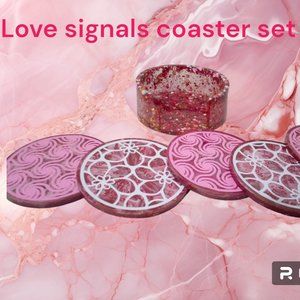 Love Signals coaster set